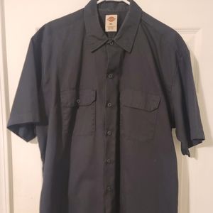 Dickies Black short sleeve button up classic work shirt